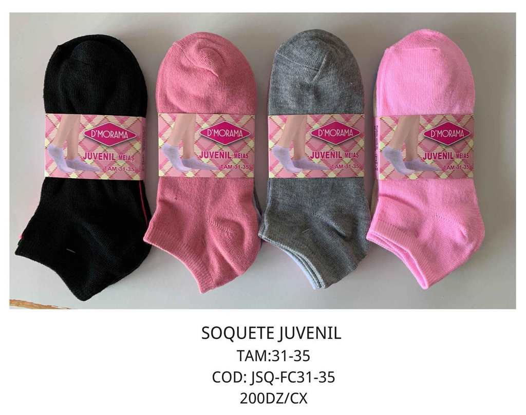 Meia soquete juvenil feminina - Imagem 1