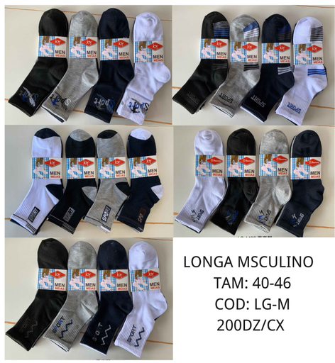 Meia longa masculina variada
