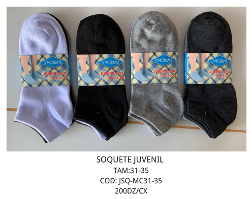 Meia soquete juvenil